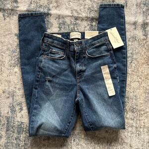 Universal Thread Super Stretch High Rise Skinny Jeans Ripped Distressed Women 00